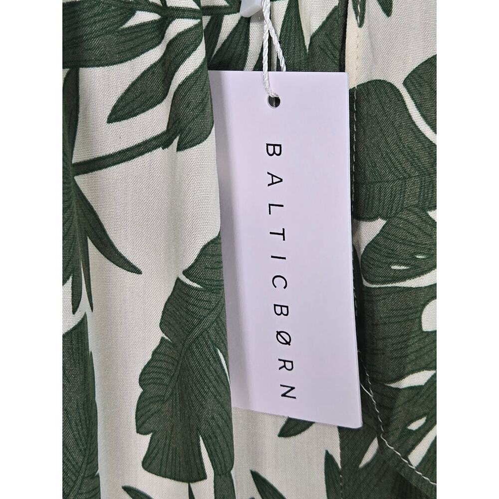 Baltic Born NWT Womens Olive Green Tropical Halter, Open Back Maxi Dress; Med - Picture 4 of 12
